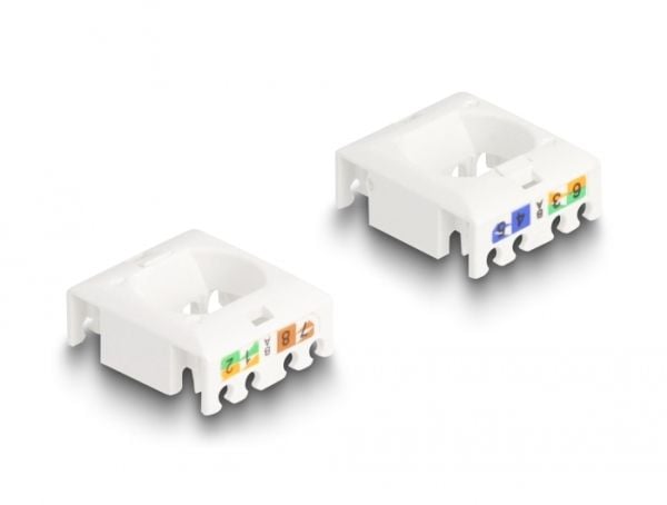 Delock Keystone Module RJ45 jack til LSA Cat.6A STP med låseklips og uten kabelbånd