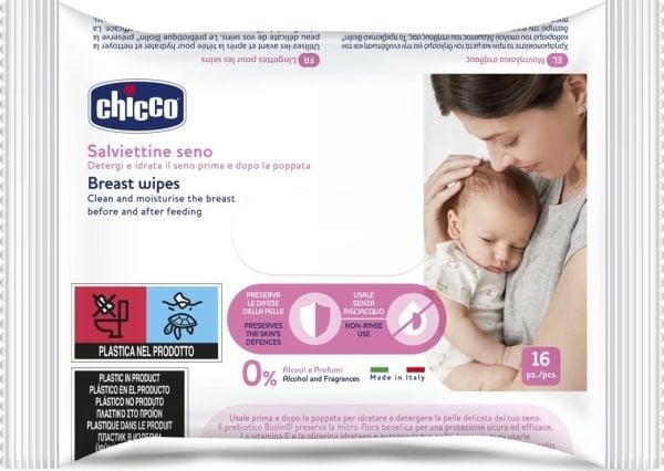 Chicco pleie-/våtservietter for bryst 16 stk.
