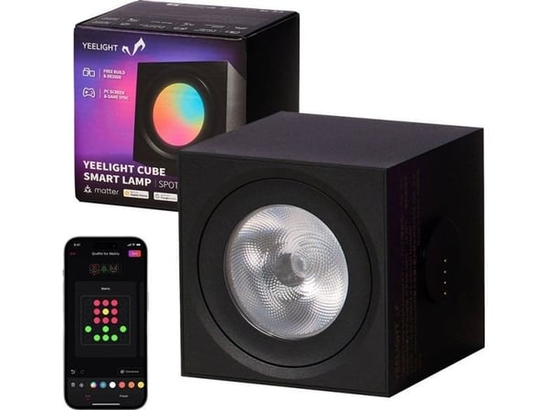 Yeelight Spotlight - Smart lamp - LED - 2.5 W - RGB-lys - kube