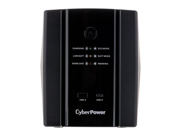 CyberPower UT Series UT1500EG-FR - UPS - AC 230 V - 900 watt - 1500 VA - enkeltfase - Ethernet 10/100/1000, USB - utgangskontakter: 4 - svart