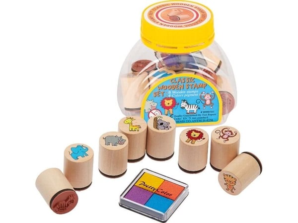 Goki Stamps wild animals, Children''s stamp set, 3 år, 9 stykker