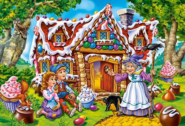 Castorland Hansel and Gretel 40 MAXI pcs, 40 stykker, Tegneserier, 4 år
