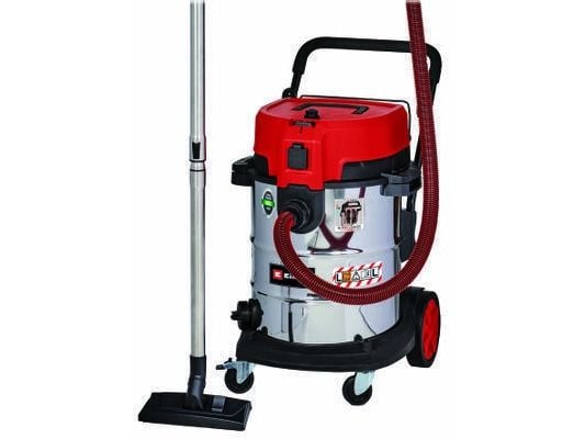 Einhell TE-VC 2350 SACL, 1800 W, Tørr & våt, Støv pose, 74 dB, Rød, Rustfritt stål Einhell TE-VC 2350 SACL, 1800 W, Tørr & våt, Støv pose, 74 dB, Rød, Rustfritt stål