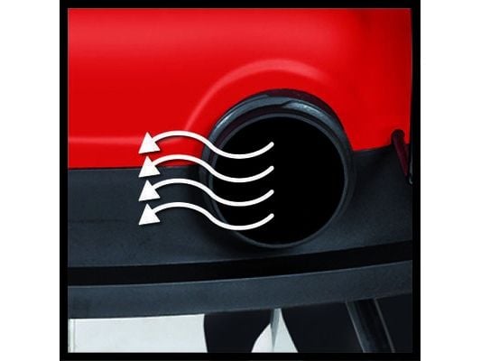 Einhell TE-VC 2350 SACL, 1800 W, Tørr & våt, Støv pose, 74 dB, Rød, Rustfritt stål