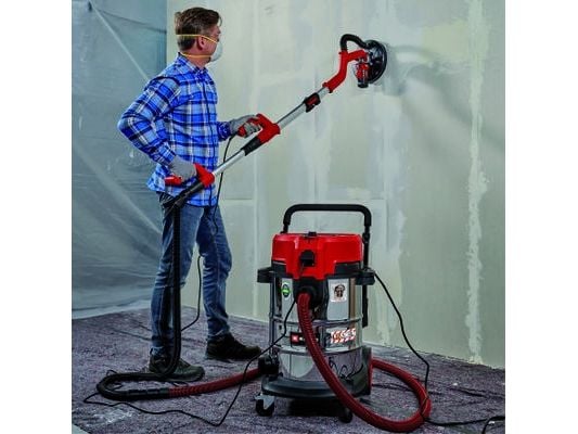 Einhell TE-VC 2350 SACL, 1800 W, Tørr & våt, Støv pose, 74 dB, Rød, Rustfritt stål