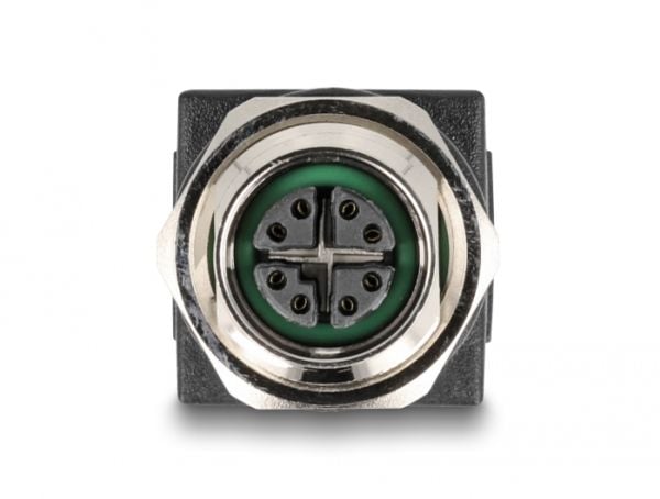 Delock M12 adapter X-kodet 8 pins jack til RJ45 jack rett