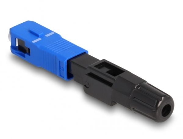 Delock - Nettverkkontakt - SC/UPC (hann) - fiberoptisk - simpleks - svart, blå