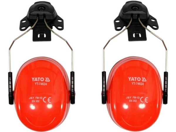 Yato YT-74624, Voksen, Hankjønn, Sort, Rød, ABS, Skum, Polyvinylklorid (PVC), Rustfritt stål, Hodebånd, 28 dB