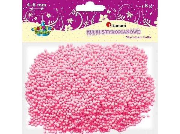 Artequipment TITANIUM STYROFOAM BALLS 5MM 8G UNIV ROSE