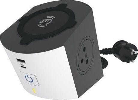 Legrand Förlängningsladdare 2x2P+Z Induktion USB A/C 2m