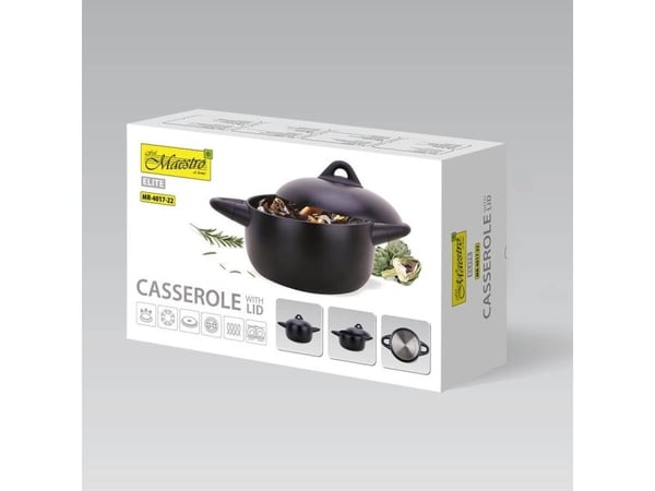 Maestro gryte med lokk 22 cm 4,0 l Maestro MR-4017-22