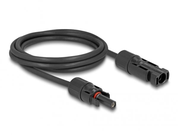 Delock - Solar cable - DL4 (hann) til DL4 (hunn) - 1500 V - 3 m - snap-in - svart