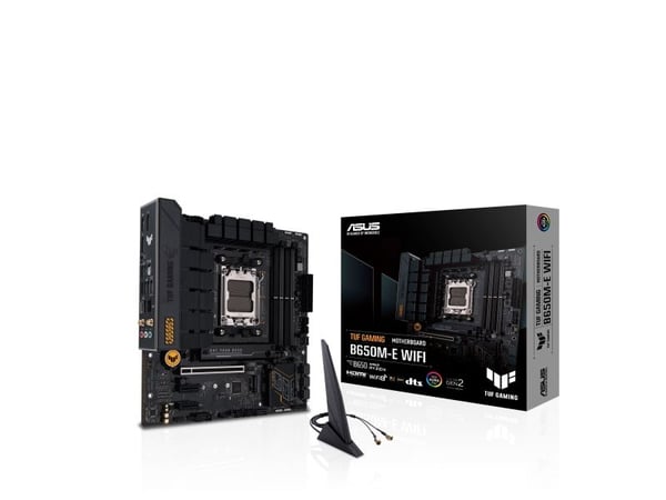 ASUS TUF GAMING B650M-E WIFI - Hovedkort - micro ATX - Socket AM5 - AMD B650 Chipset - USB-C 3.2 Gen 2x2, USB 3.1 Gen 2, USB 3.2 Gen 2, USB-C 3.2 G...