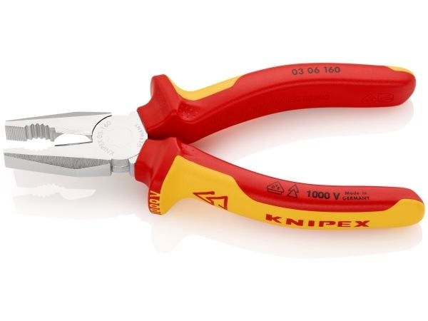 Knipex 03 06 160 VDE Yhdistelmäpihdit 160 mm DIN ISO 5746, DIN EN 60900