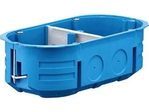 Simet infälld dubbel dosa 60 mm blå P2x60K (32322203)