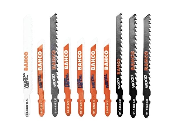 Bahco stikksagblader sett 10 stk for metall, tre og plast