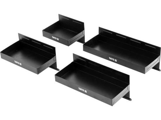 Yato YT-08682, Musta, 4 hyllyä, Terästä, Terästä, 125 mm, 120 mm