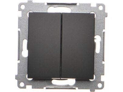 Kontakt-Simon Simon 54 Candlestick switch (module) 16AX 250V black matt screw terminals DW5A.01/49