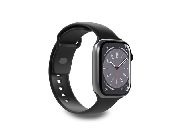 PURO ICON - Elastisk bånd for Apple Watch 38/40/41 mm (S/M & M/L) (svart)