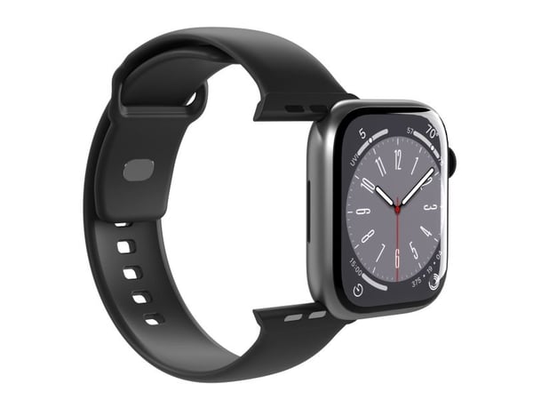 PURO ICON - Elastisk bånd for Apple Watch 38/40/41 mm (S/M & M/L) (svart)