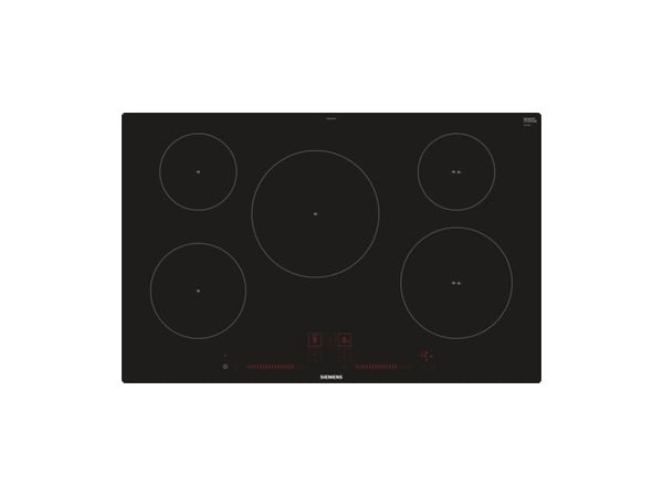 Siemens iQ100 EH801LVC1E - Induktionshäll - 5 kokplattor - Fördjupning - bredd: 78 cm - djup: 50 cm - svart