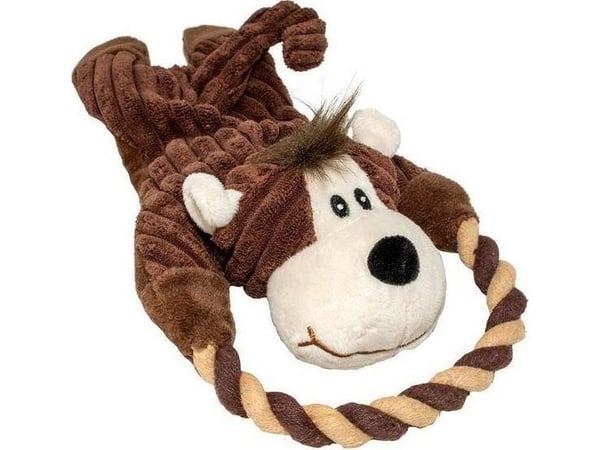 Duvo+ leke til hund tyggeape med snor 32,5x16x7,5 cm