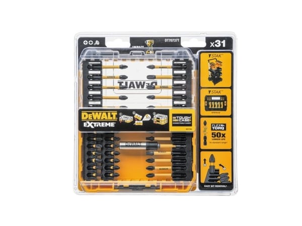 Dewalt DT70737T-QZ Extreme Flextorq -ruuvisarja, 31 kpl.