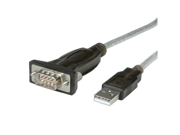 ROLINE 12021163, Harmaa, 1,8 m, USB A-tyyppi, DB-9, Uros, Uros