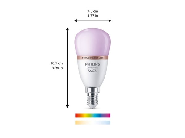 Philips Pære 4,9 W (tilsvarer 40 W) P45 E14, Wi-Fi/Bluetooth, Wi-Fi 4 (802.11n), 802.11b, 802.11g, LED, E14, P45, Multi