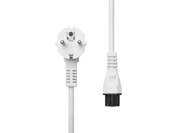 ProXtend Power Cord Schuko Angled to C5 1M White, 1 m, Virtapistoke tyyppi F, C5 liitin, H05VV-F, 250 V, 2.5 A