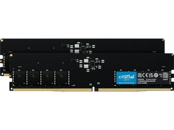 Crucial - DDR5 - sett - 32 GB: 2 x 16 GB - DIMM 288-pin - 4800 MT/s / PC5-38400 - CL40 - 1.1 V - ikke-bufret - ikke-ECC