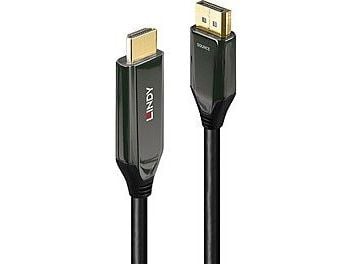 Lindy 40932, 3 m, DisplayPort, HDMI, Hankjønn, Hankjønn, Rett