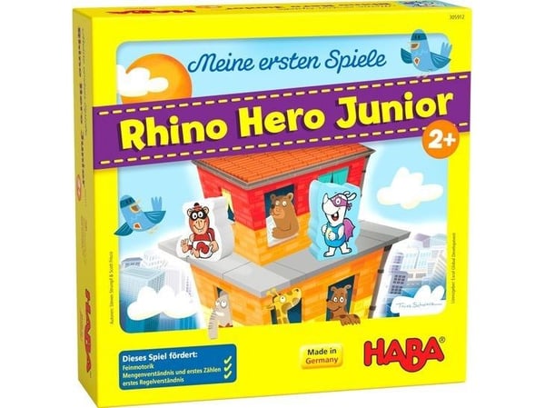 HABA My Very First Games – Rhino Hero Junior, Brettspill, Familie, 2 år, Familiespill HABA My Very First Games – Rhino Hero Junior, Brettspill, Familie, 2 år, Familiespill