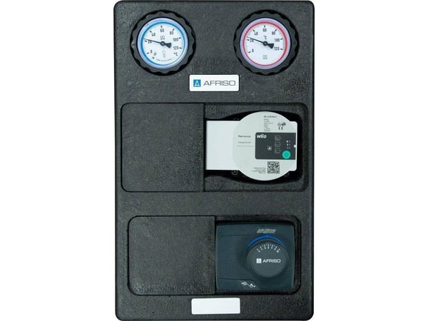 Afriso PrimoTherm K 180-2 DN25 WP 3-WM-SM pumppuryhmä, Wilo höyrypumppu, ARV Kvs12 sekoitusventtiili, ARM 343 ProClick toimilaite AFRISO 77814