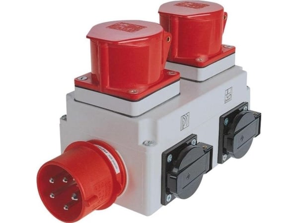 Holzmann ALA1_400V, Sort, Grå, Rød, 2 AC-utganger, 230 - 400 V, 16 A, 11000 W, 123 mm