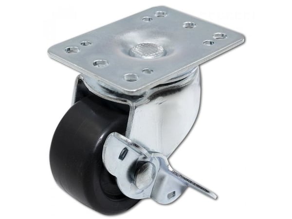Qoltec hjul med gjenger og brems for 19'' Rack skap 4 stk