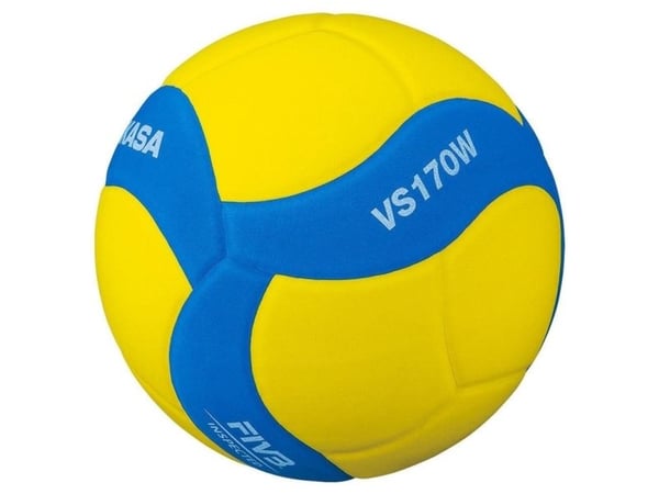 MIKASA VS170W-Y-BL, 180 g, Blå, Gult, Skum, 64.5 - 66.5, 18-panel ball, Innendørs