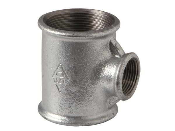 Tee galvaniseret 1 1/4 - 1 - 1 1/4
