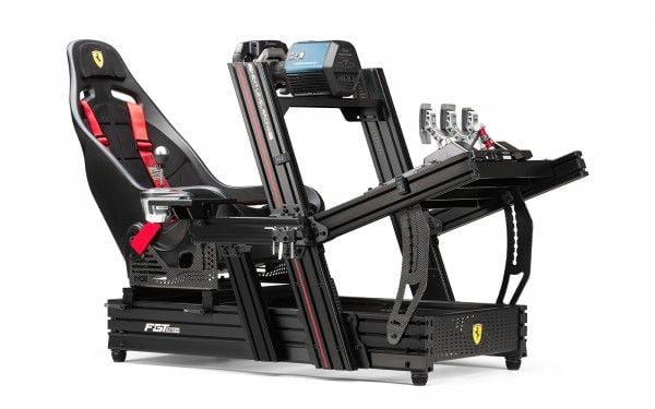 Next Level Racing F- GT Elite 160 Scuderia Ferrari Edition - Kilpa-ajosimulaatio ohjaamo - alumiini, jauhemaalattu hiiliteräs - musta anodisoitu vi...