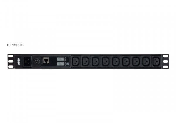 ATEN Basic Metered Series PE1209G - Strømfordelerenhet (kan monteres i rack) - AC 100-240 V - 3840 VA - inngang: IEC 60320 C20 - utgangskontakter: ...
