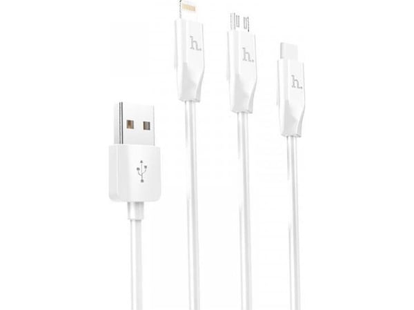 Hoco USB-A - 1 m USB-kabel Vit (110307)