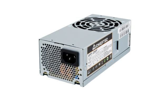 Chieftec Smart Series GPF-350P - Strømforsyning (intern) - TFX12V / ATX12V 2.3 - AC 115-230 V - 350 watt - aktiv PFC - sølv