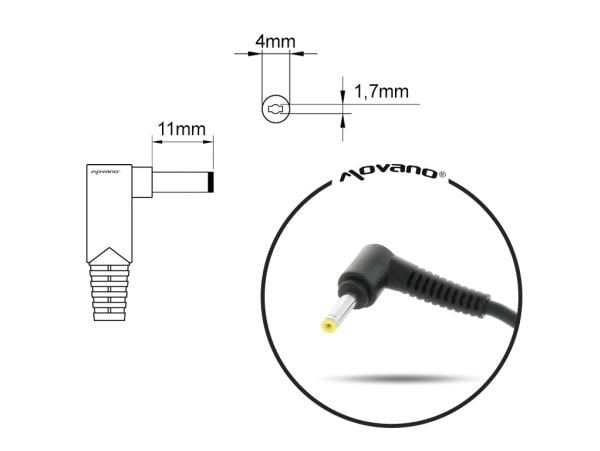 Strømforsyning Mitsu 20V 3.25A (4.0x1.7) - Lenovo 65W