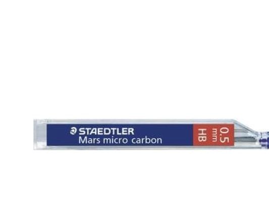 STAEDTLER Mars micro carbon - Bly for blyant - 2B - kullsvart - 0.5 mm (en pakke 12) - for P/N: 762 05-3, 77505, 779 05-2, 779 05-3, 779 05-9