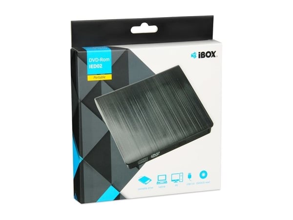 IBOX IED02 ULKOINEN DVD-ROM-ASEMA, USB 3.0