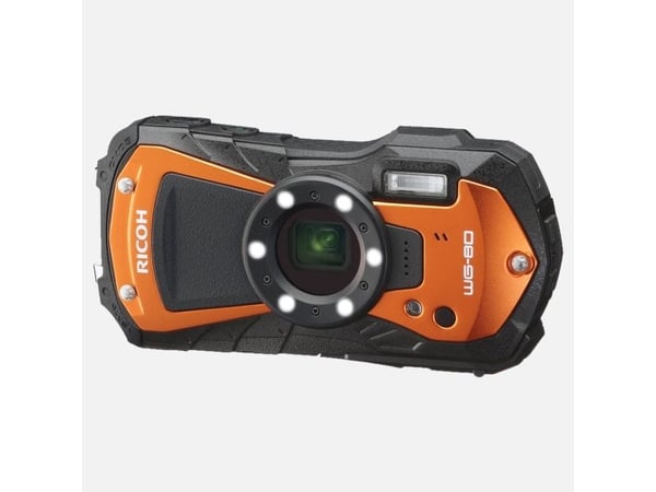 Ricoh WG-80, 16 MP, 4608 x 3456 pikseliä, CMOS, 5x, Full HD, Musta, Oranssi