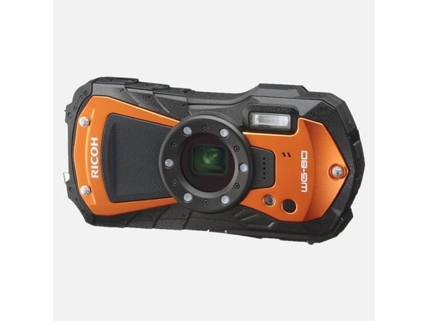 Ricoh WG-80, 16 MP, 4608 x 3456 pikseliä, CMOS, 5x, Full HD, Musta, Oranssi