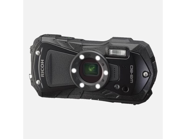 Ricoh WG-80 - Digitalkamera - Kompaktkamera - 16,0 MPix - 1080p - 5x optisk zoom - Under vann opptil 14m - Svart (03122)