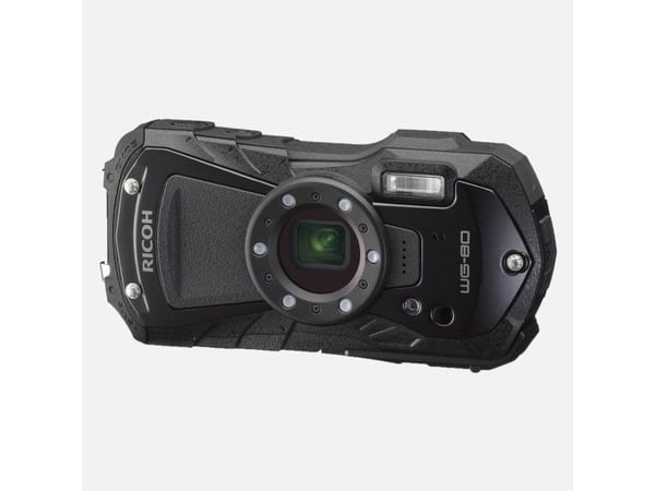 Ricoh WG-80 - Digitalkamera - Kompaktkamera - 16,0 MPix - 1080p - 5x optisk zoom - Under vann opptil 14m - Svart (03122)