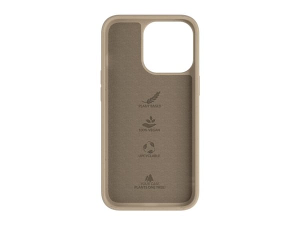 Woodcessories Bio Case - Baksidesskydd för mobiltelefon - MagSafe-kompatibilitet - växtstärkelse, vetek och halmblandning - taupebrun - för Apple i...